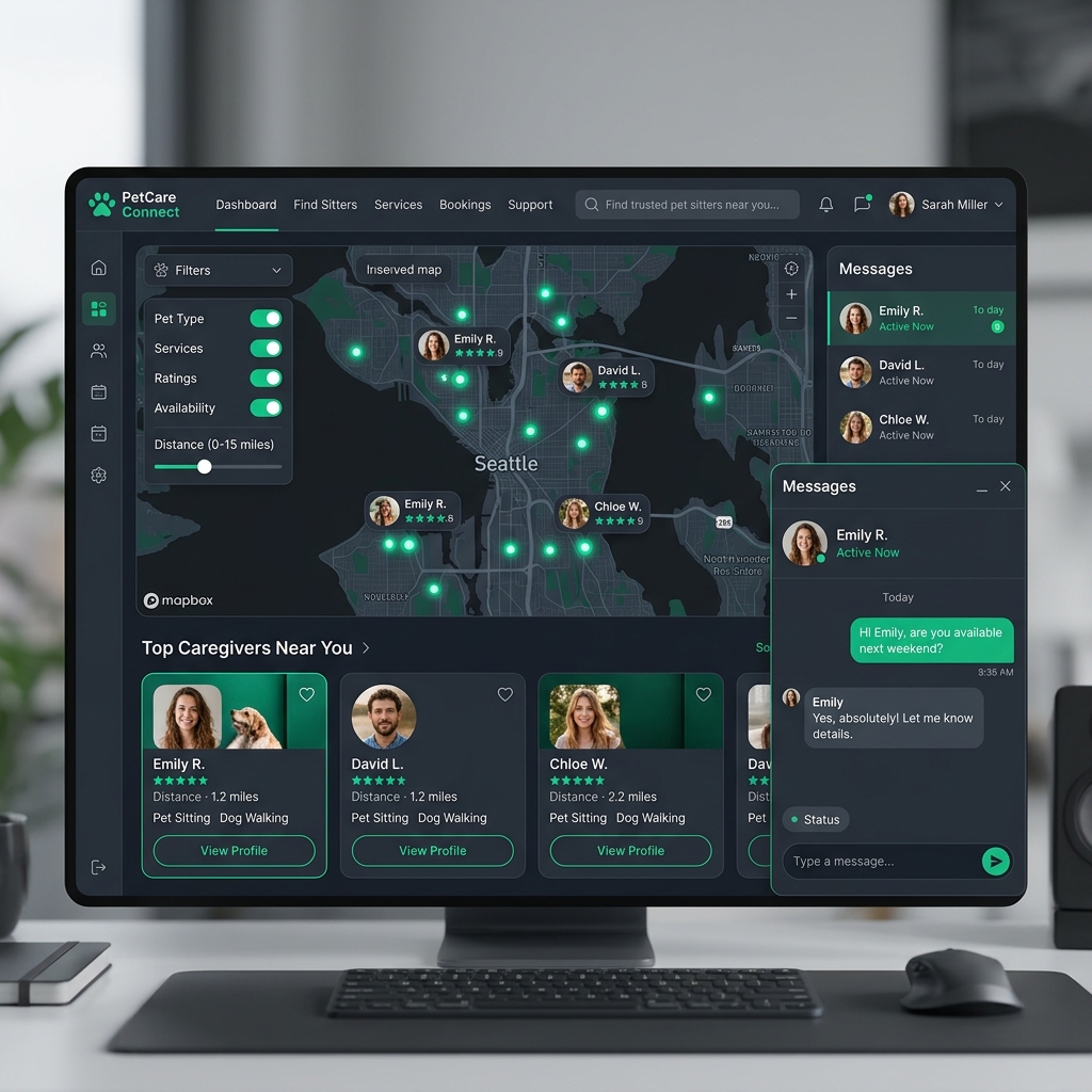 Marketplace de Servicios de Cuidado con Chat en Tiempo Real